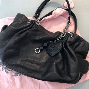 Juicy Couture shoulder bag with pink cover bag 18” x 10” good condition
